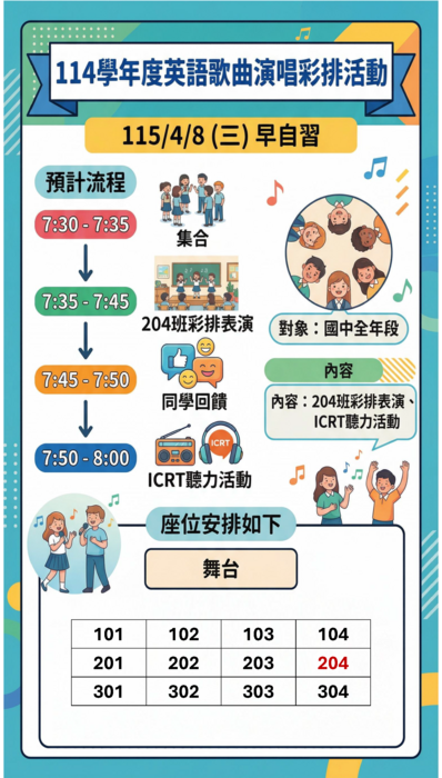 (公告版)114學年度英語歌曲演唱彩排活動1150408